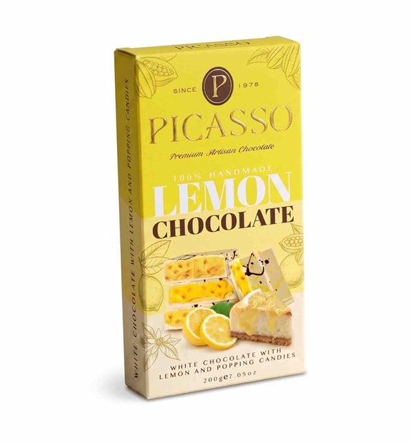 PİCASSO % 100 El Yapımı Limon Dolgulu Beyaz Çikolata 200 GR