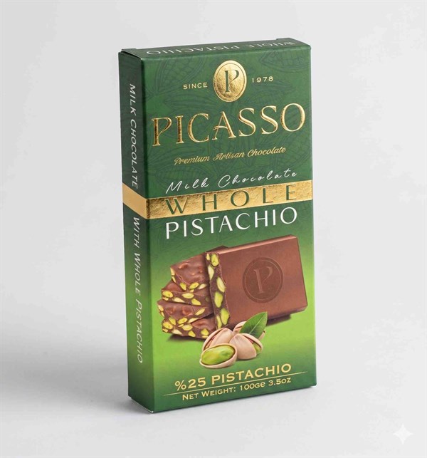 PICASSO Antep Fıstıklı Sütlü Çikolata 100 GR