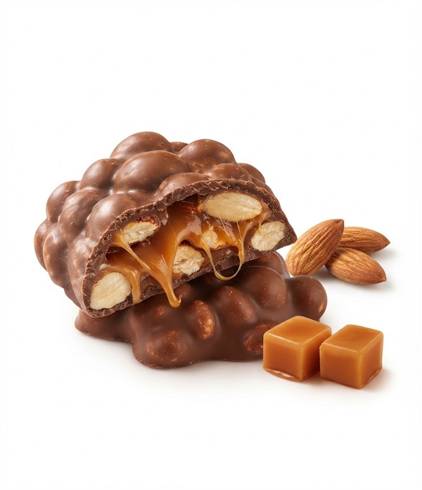 PICASSO Karamelli &Bademli  Dolgulu Cluster Çikolata 600 GR