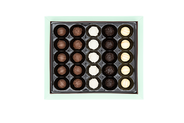 PICASSO TRUFFLE Assorted Truffe Chocolate - Green Velvet Box 