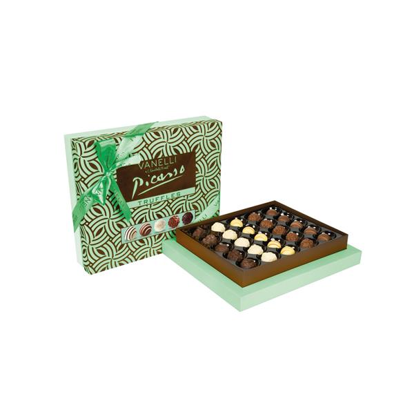 PICASSO TRUFFLE Assorted Truffe Chocolate - Green Velvet Box 