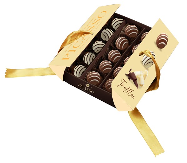 TRUFFELS white truffe with almond and coconut - Kapaklı Kutu