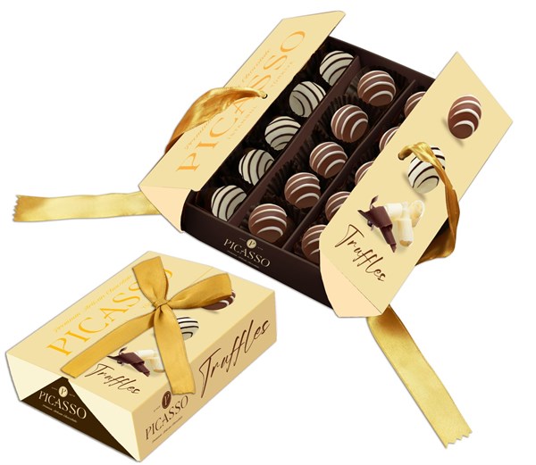 TRUFFELS white truffe with almond and coconut - Kapaklı Kutu