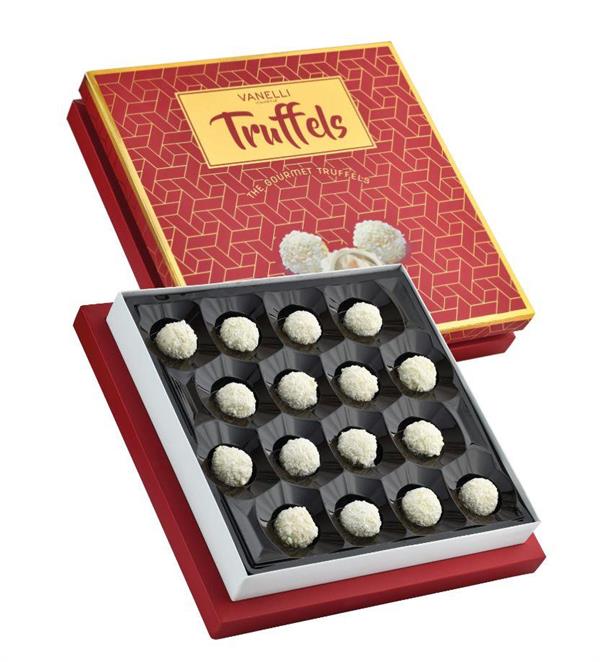 TRUFFELS White Truffe with Almond and Coconut - Red Box