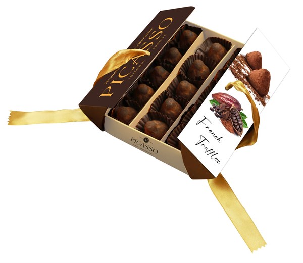 TRUFFELS cocoa dusted truffe chocolate - Kapaklı Kutu