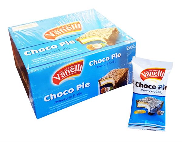 VANELLİ CHOCO-PIE Hindistan Cevizli Marshmelow Kek 20gr (1 KUTU)