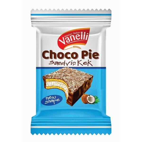 VANELLİ CHOCO-PIE Hindistan Cevizli Marshmelow Kek 35gr (1 KUTU)