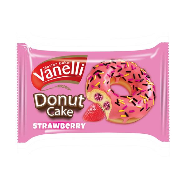 VANELLI DONUT Kaplamalı Çilek Soslu Kek 35GR(1 KUTU)