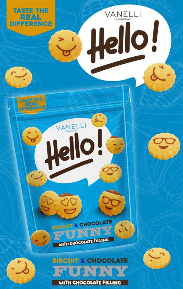HELLO! Çikolata Dolgulu Emoji Biskuvi 100 GR