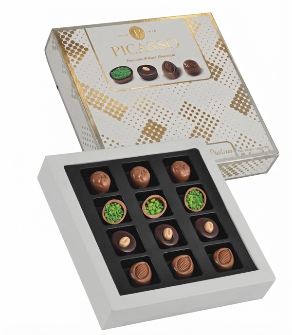 VANELLİ PİCASSO Pralin Chocolate 150 GR- Gold Blue Box