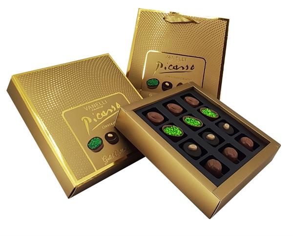 VANELLİ PİCASSO Pralin Chocolate 150 GR- Gold Blue Box