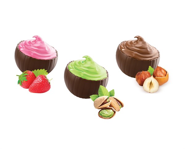 VANELLİ Selection Çilek, Antep Fıstık ve Fındık Kremalı Top Dökme 800 GR 