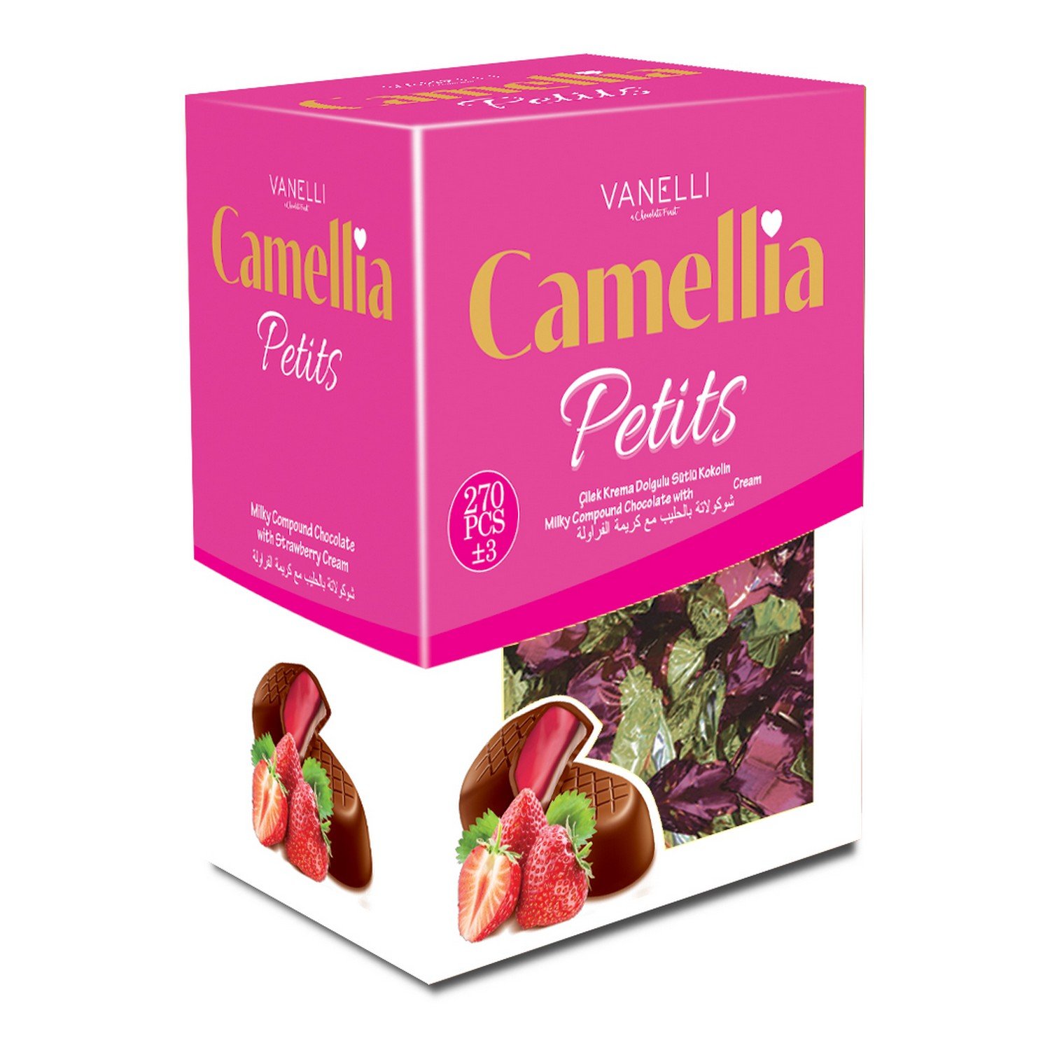 CAMELLIA PETITS double twist - strawberry filling