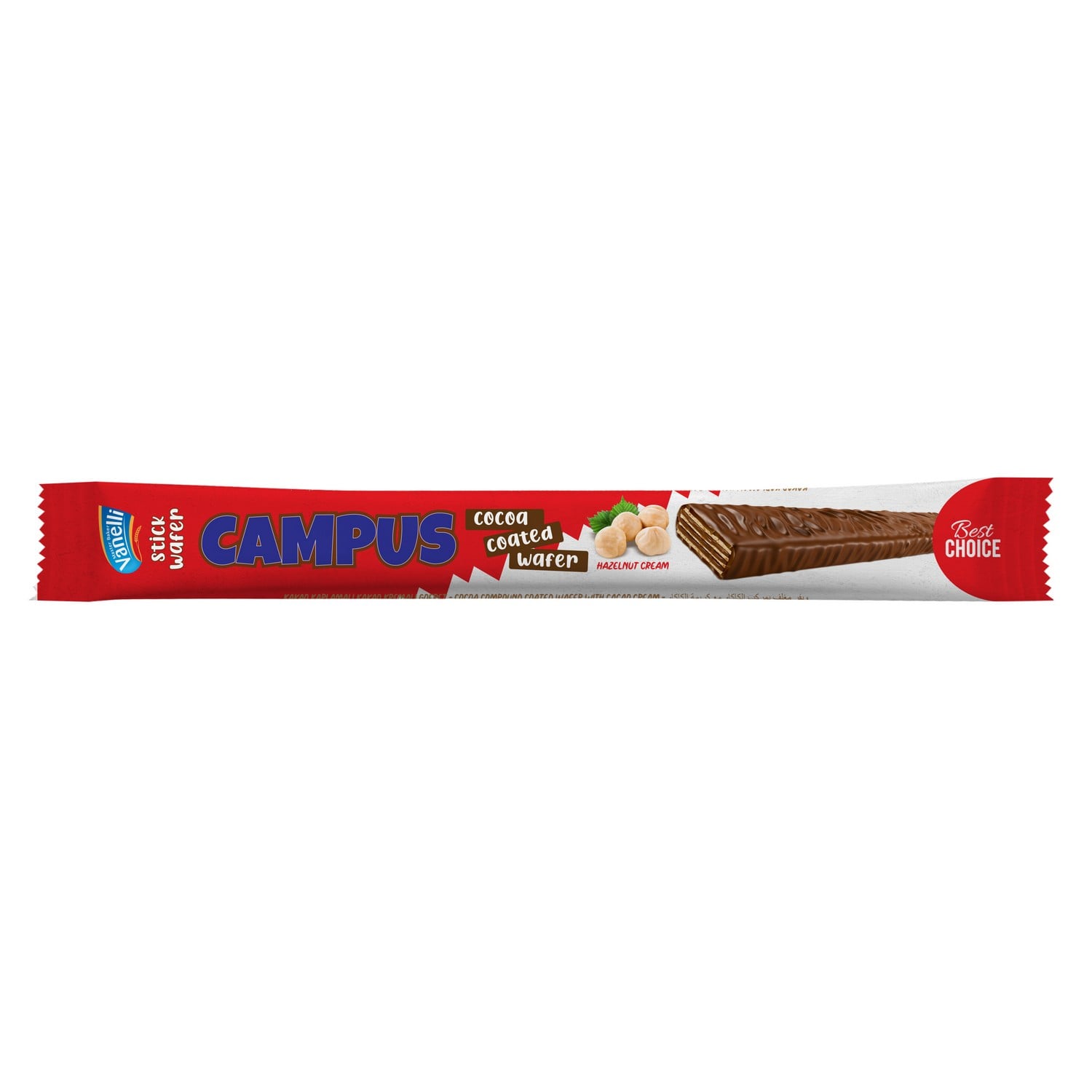 CAMPUS STICK Kakao Kaplamalı Fındık Kremalı Gofret