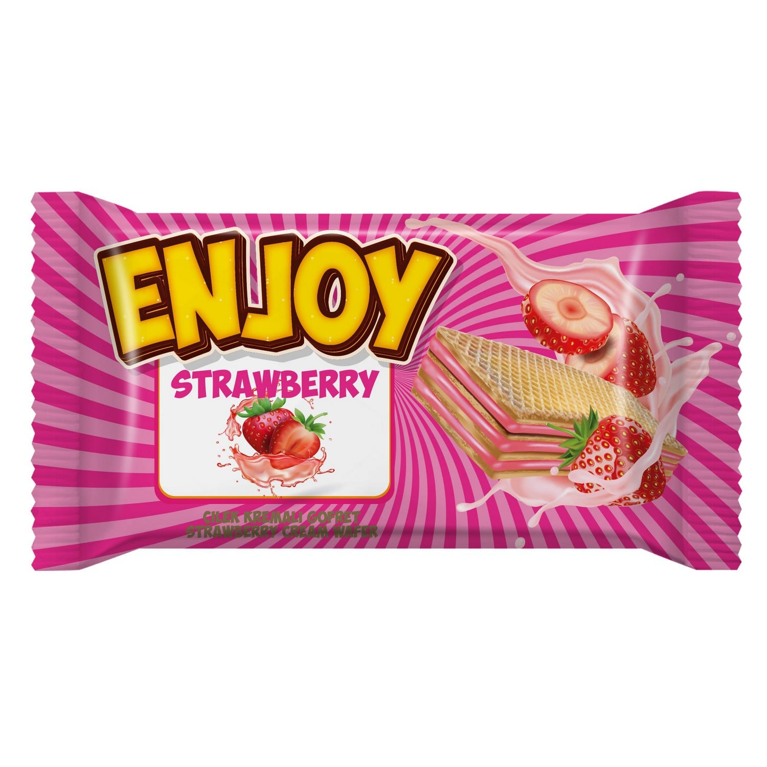 ENJOY Wafers Çilekli Kremalı Gofret