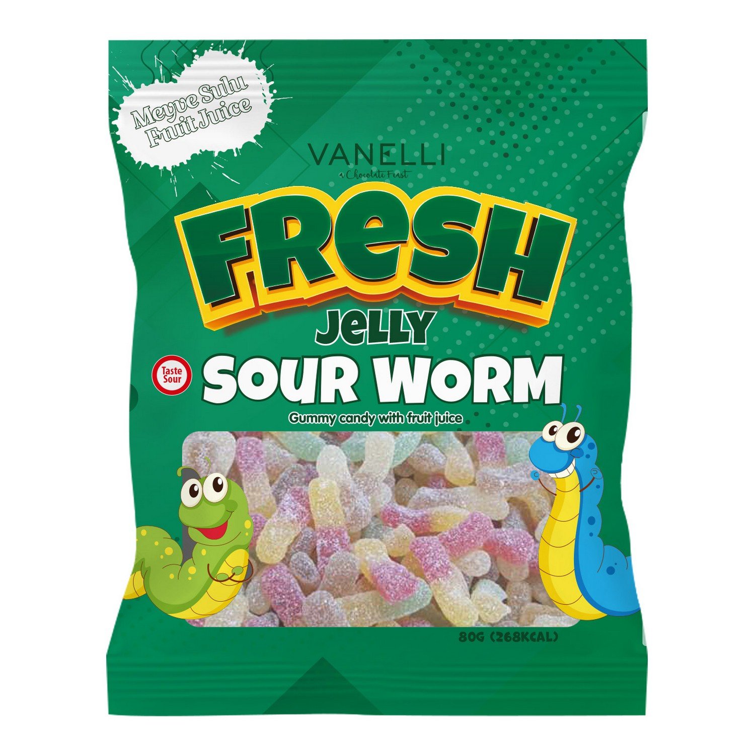 FRESH JELLY BAG Fizzy Worm