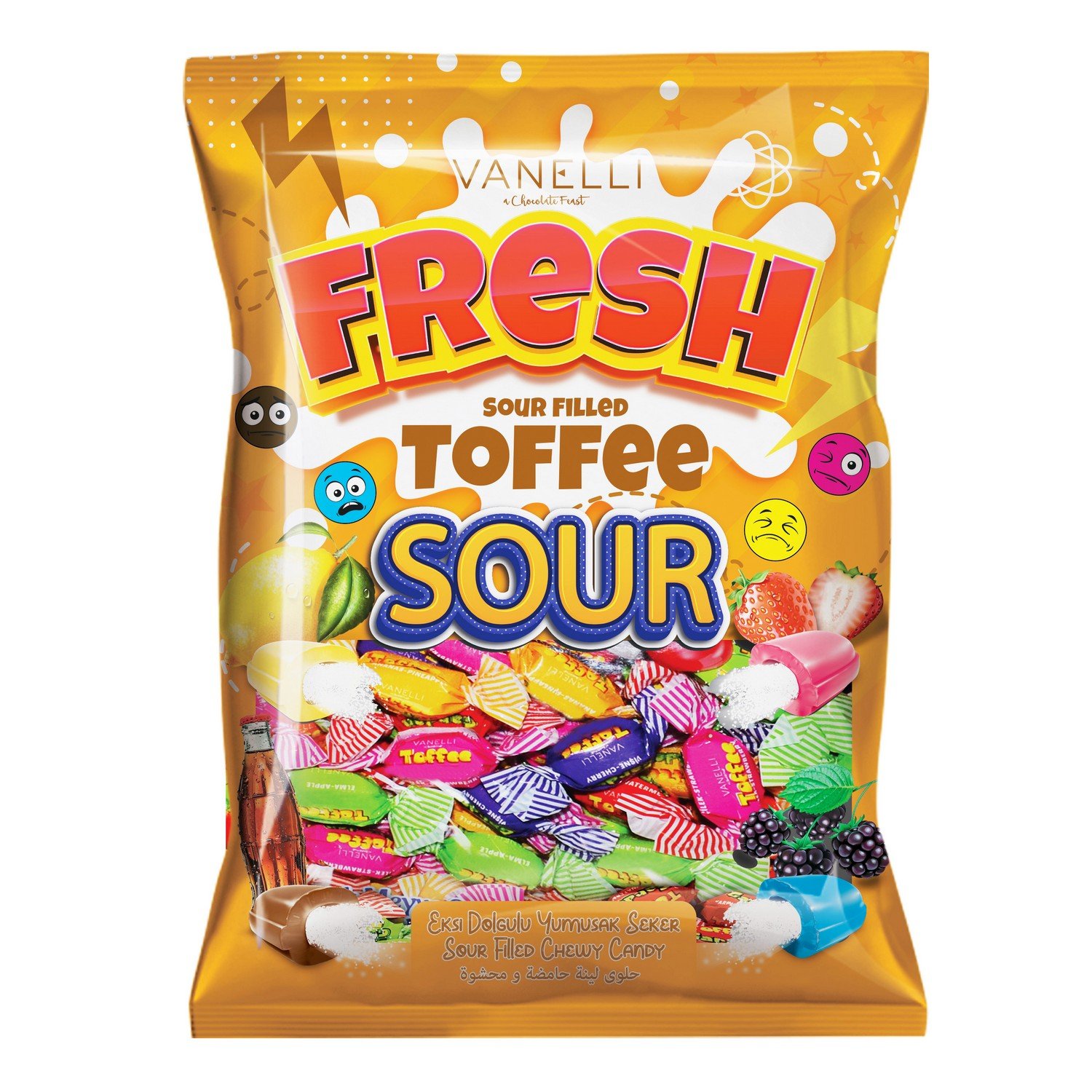 FRESH SOUR Sour filled soft candy-bag