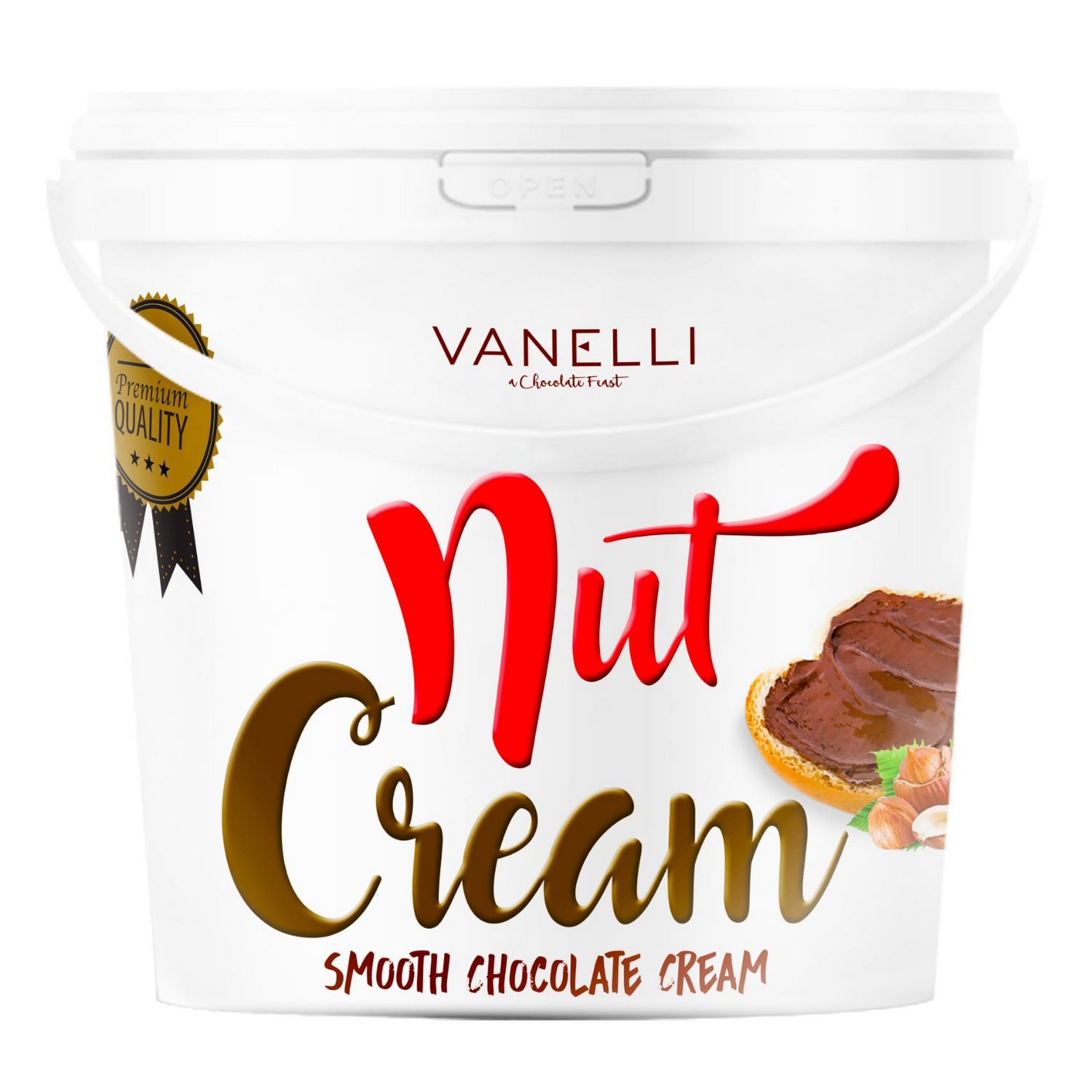 NUTCREAM Hazelnut Cream with Cocoa - BUCKET 1 KG