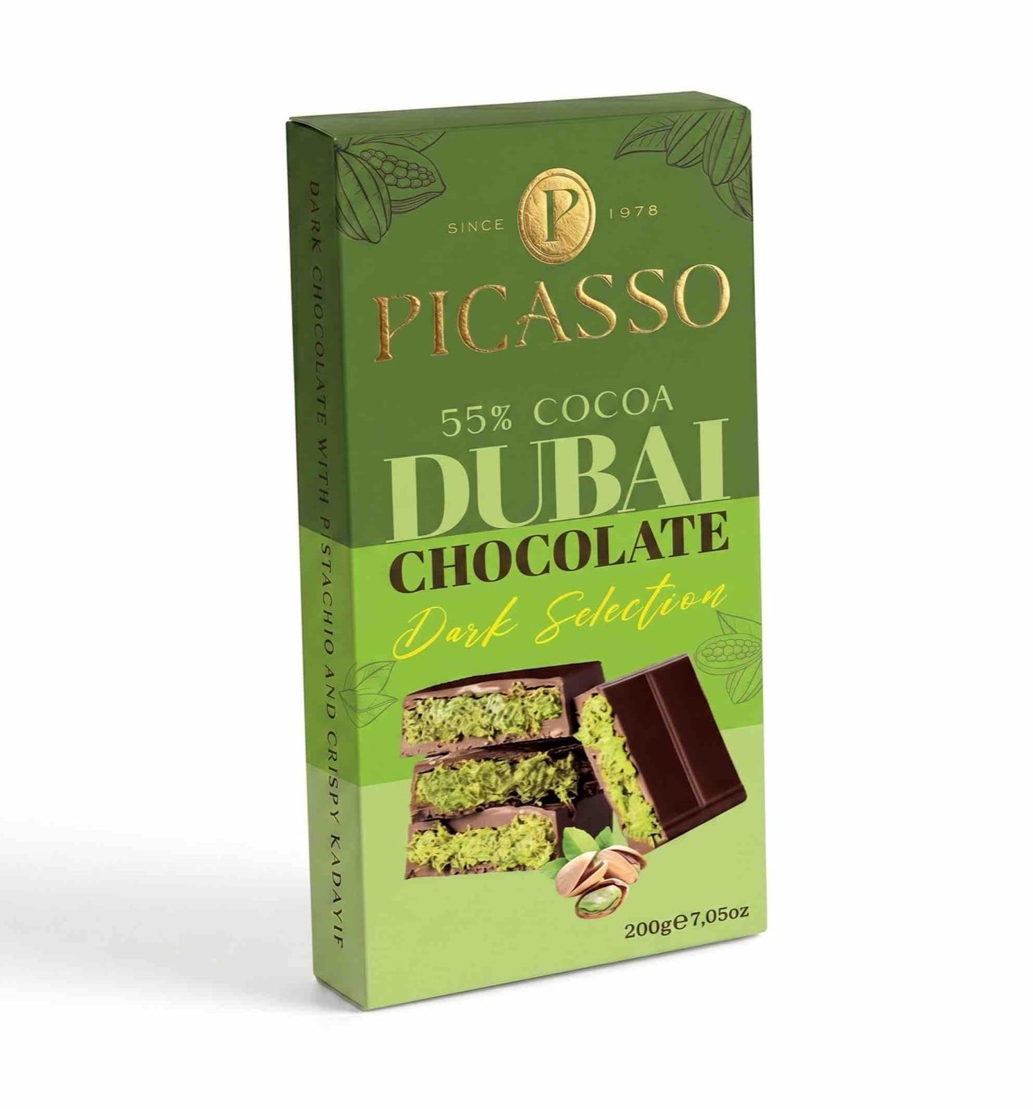 PİCASSO %55 BİTTER DUBAİ ÇİKOLATASI 200 GR