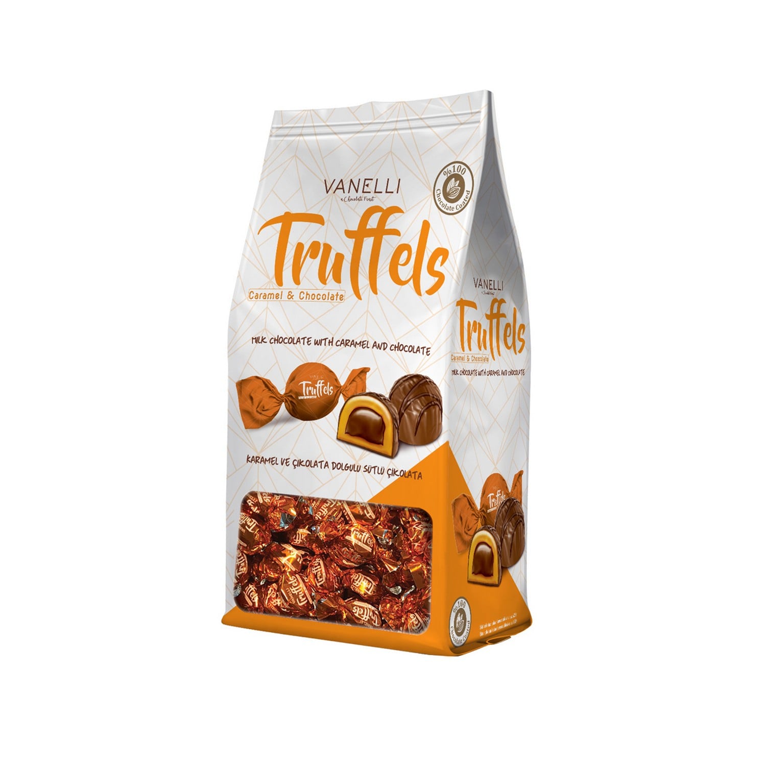 TRUFFELS CARAMEL milk chocolate with caramel and chocolate - Bag