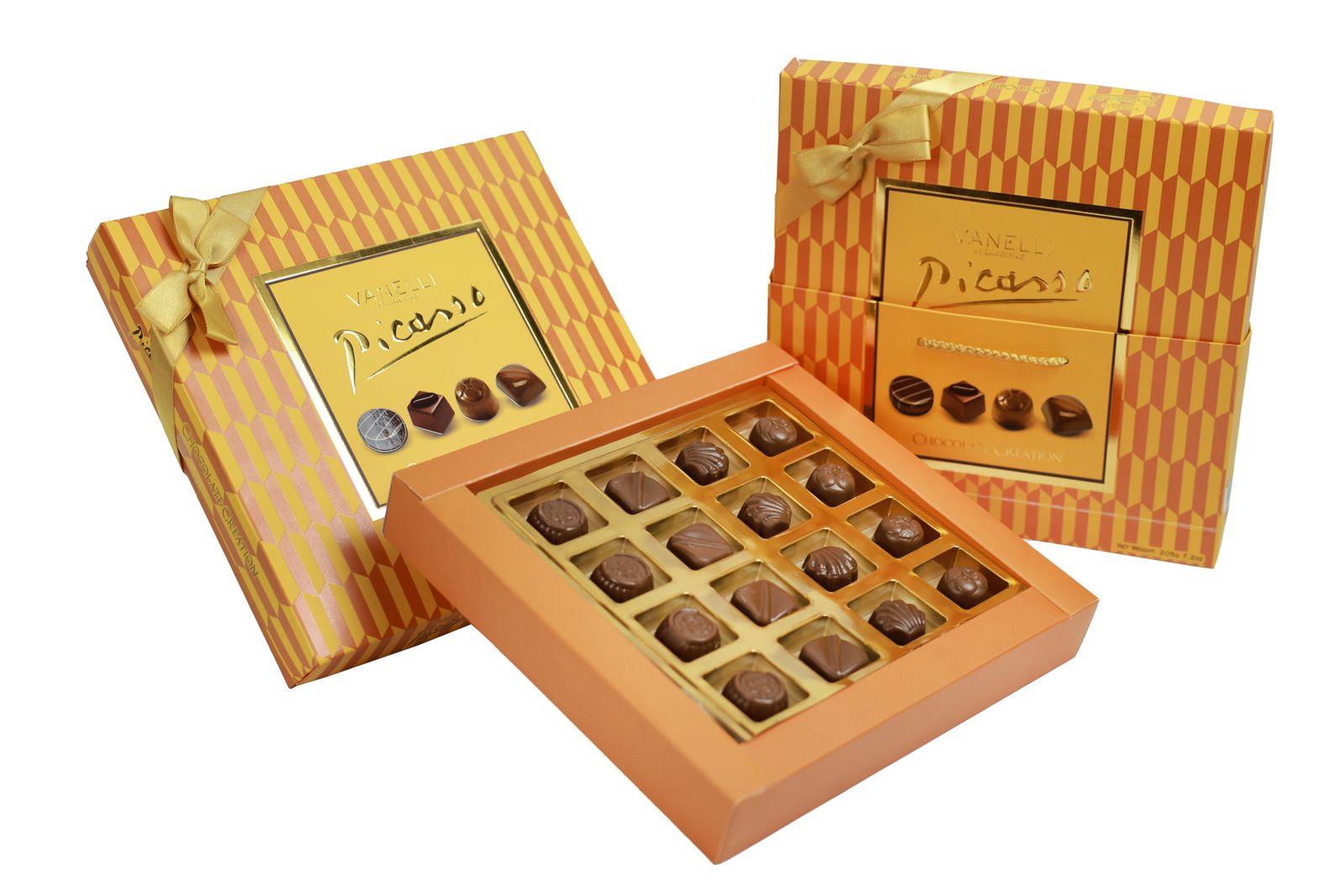 VANELLİ Picasso Praline Chocolate 200gr- Yellow Box