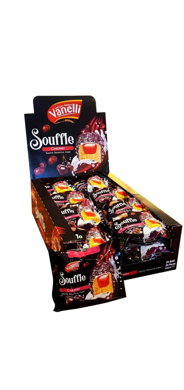 VANELLİ SOUFFLE Vişneli Sufle Kek 50GR*24 ADET