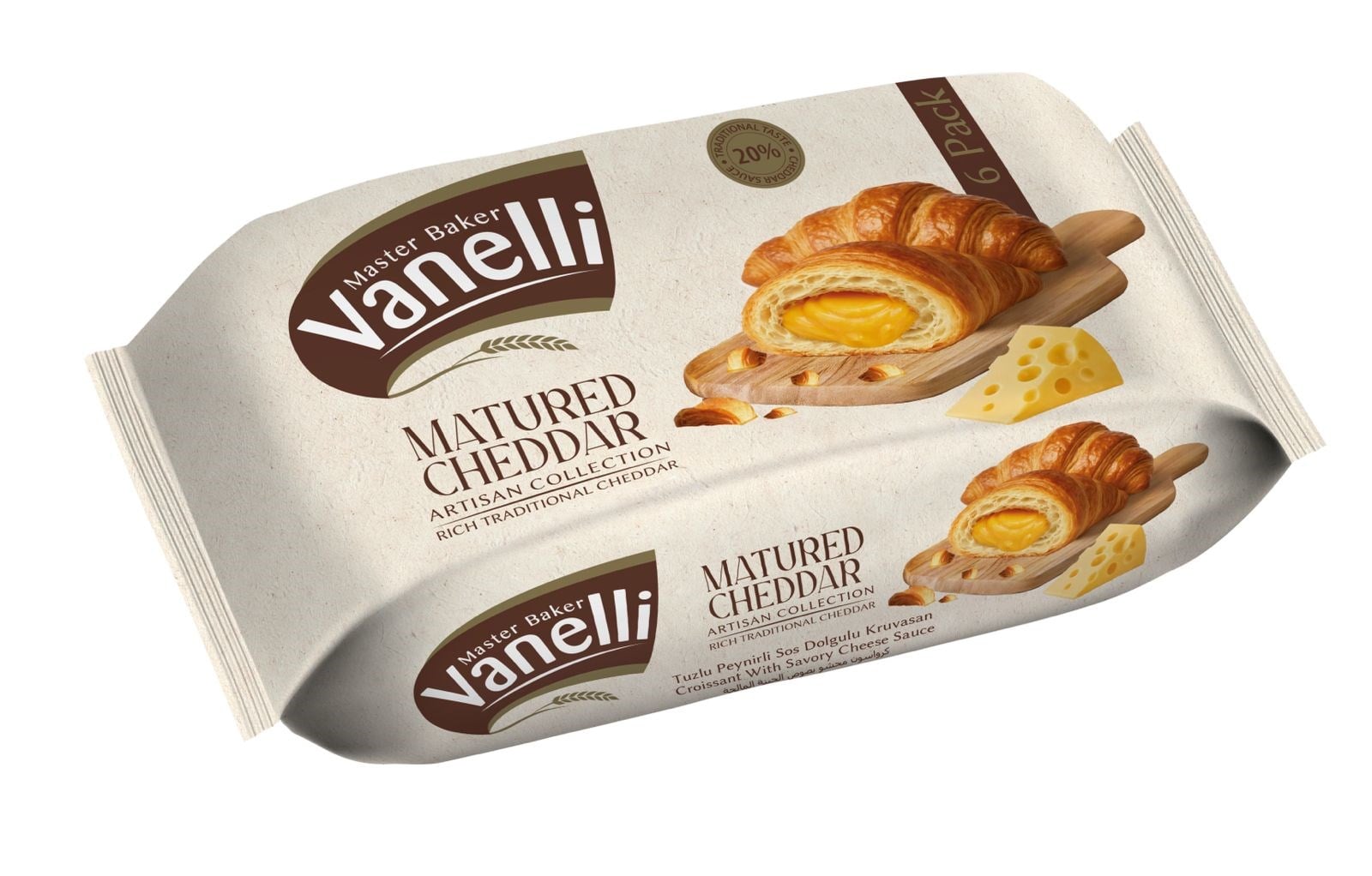VANELLİ Tuzlu Peynirli Sos Dolgulu Kruvasan  36 GR*6 ADET