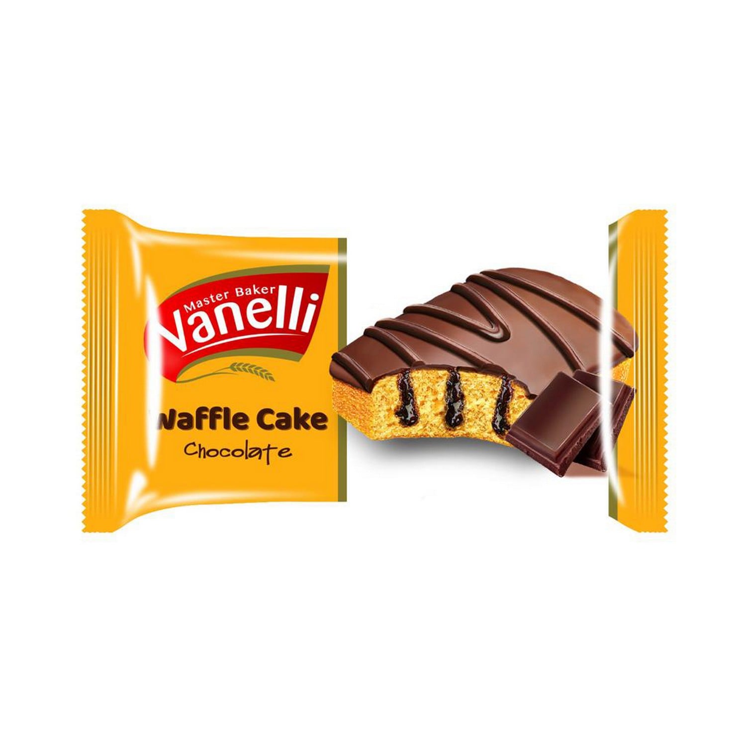 VANELLİ WAFFLE Çikolata Soslu Çikolata Kaplamalı Mozaik Kek