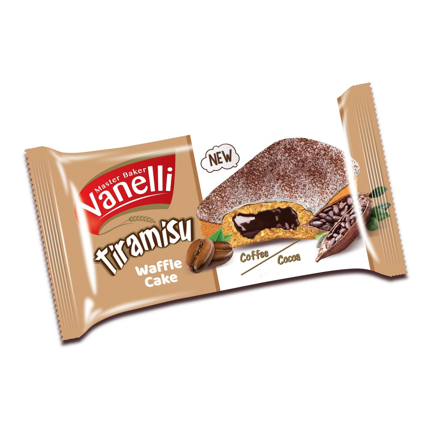 VANELLİ WAFFLE TIRAMISU coated cake with tiramisu sauce