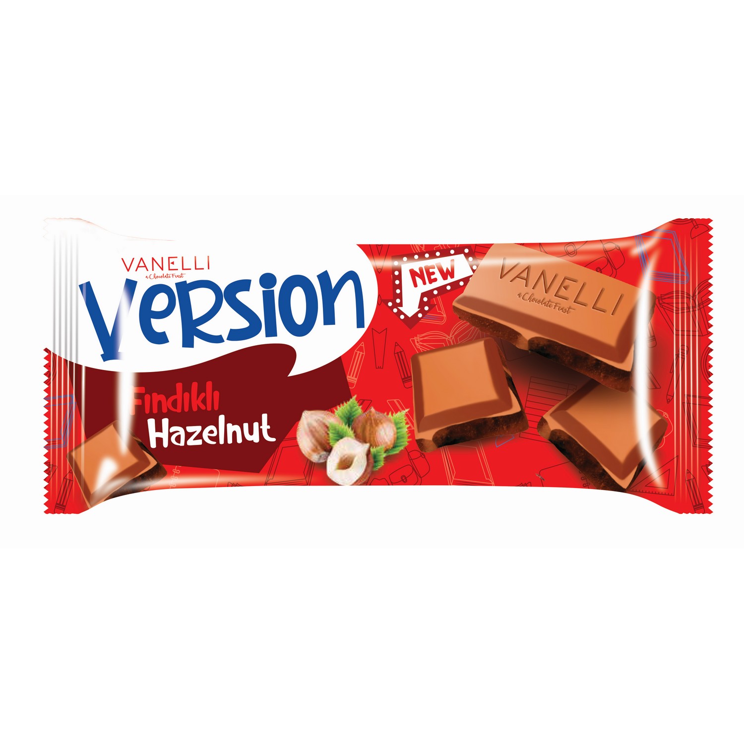 VERSION Tablet Milky Compound Chocolate with Hazelnut Cream