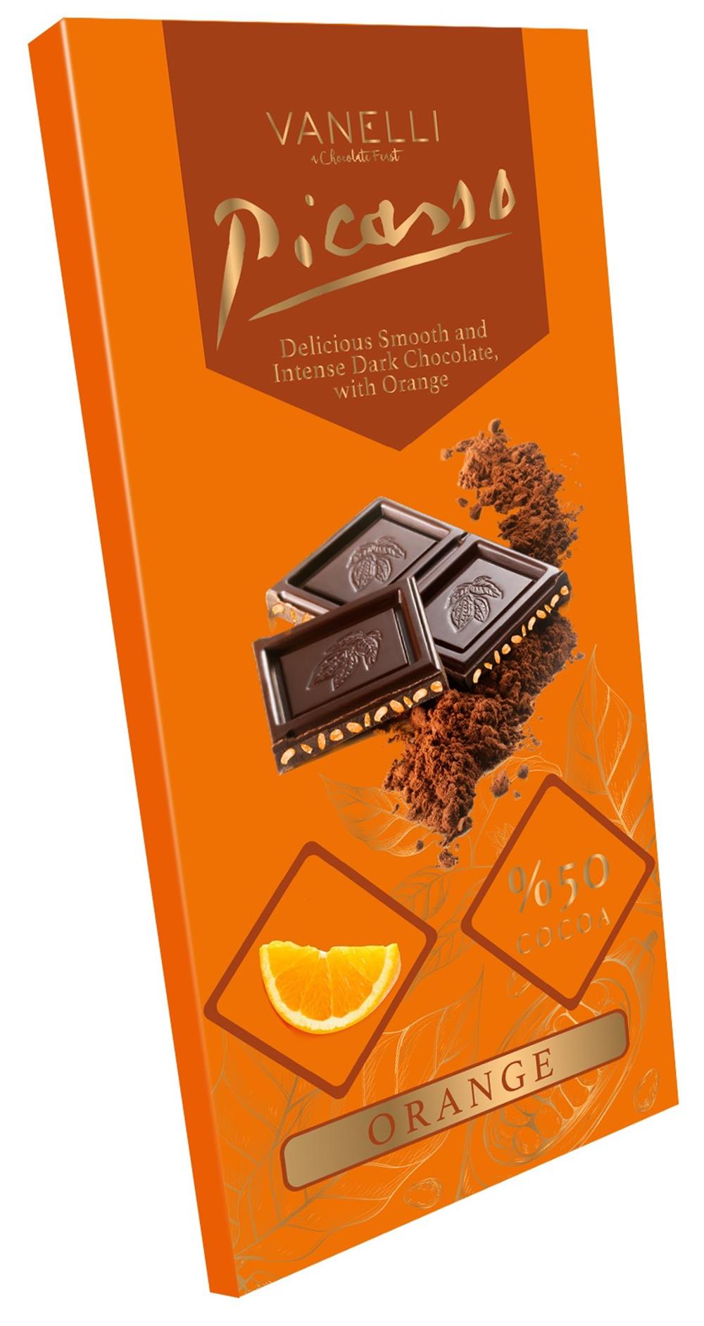 PİCASSO Portakallı Bitter Çikolata (12*100GR)