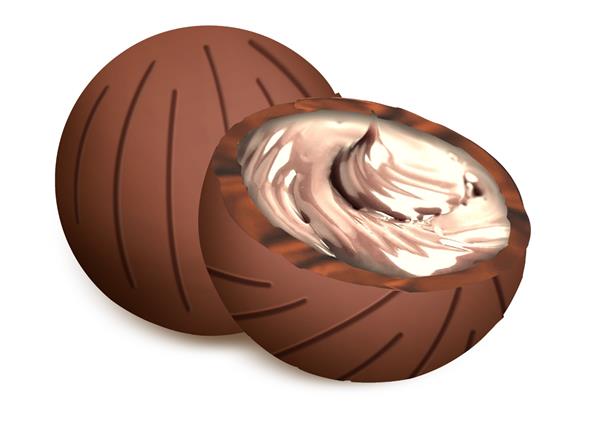 LUXOR double twist ball chocolate - coconut cream