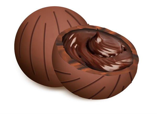 LUXOR double twist ball chocolate - coffee cream