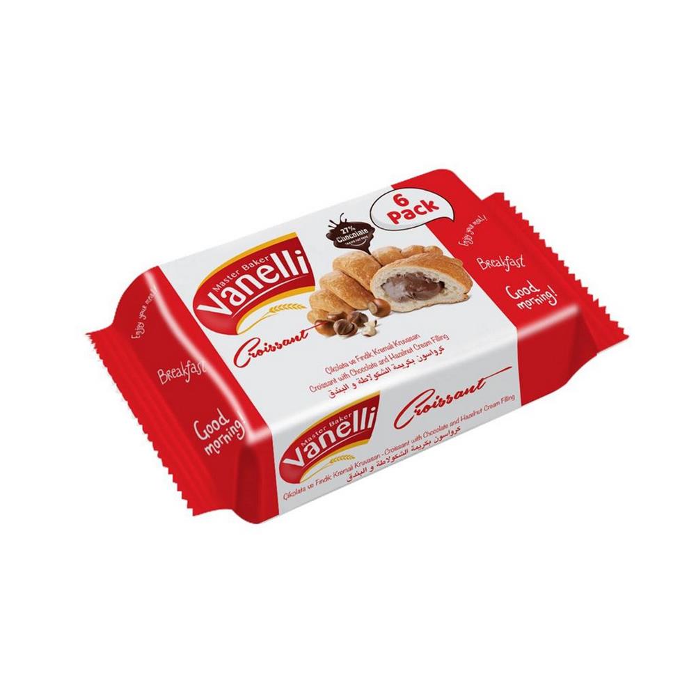 VANELLİ Çikolatalı Fındık Soslu Kruvasan( 45gr*6)