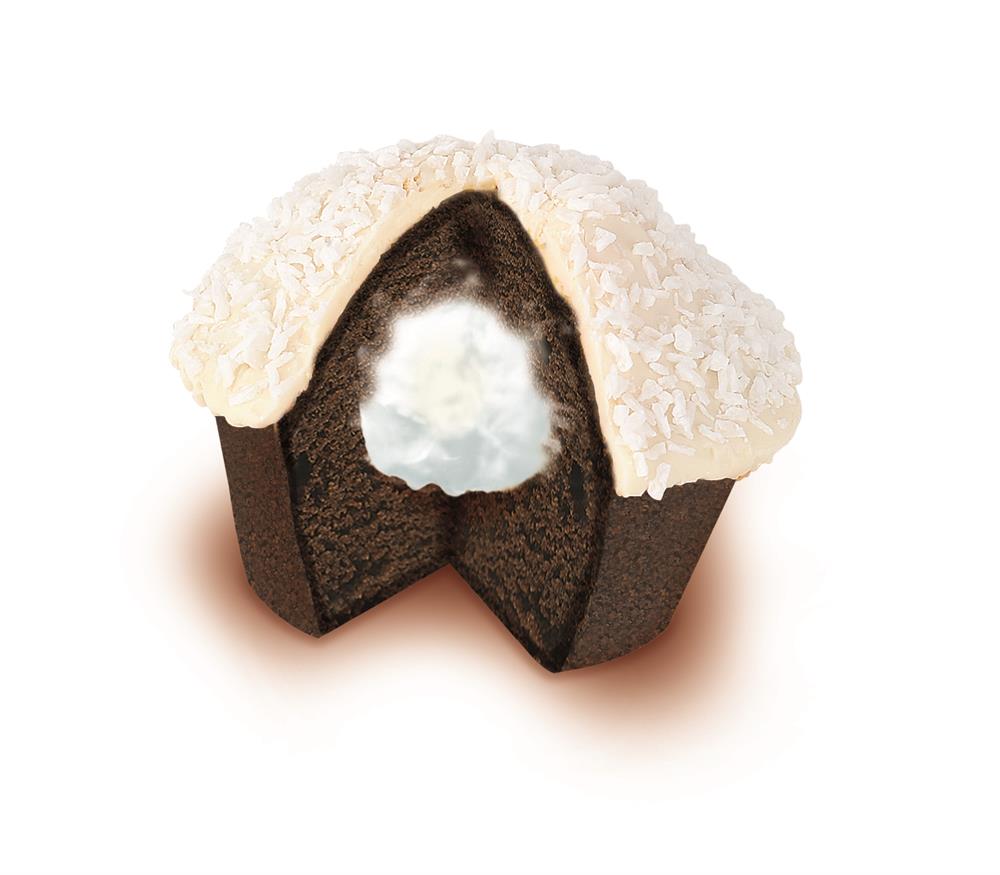 VANELLİ PUFFY COCOA white  coated cake with milky aerated cream and coconut