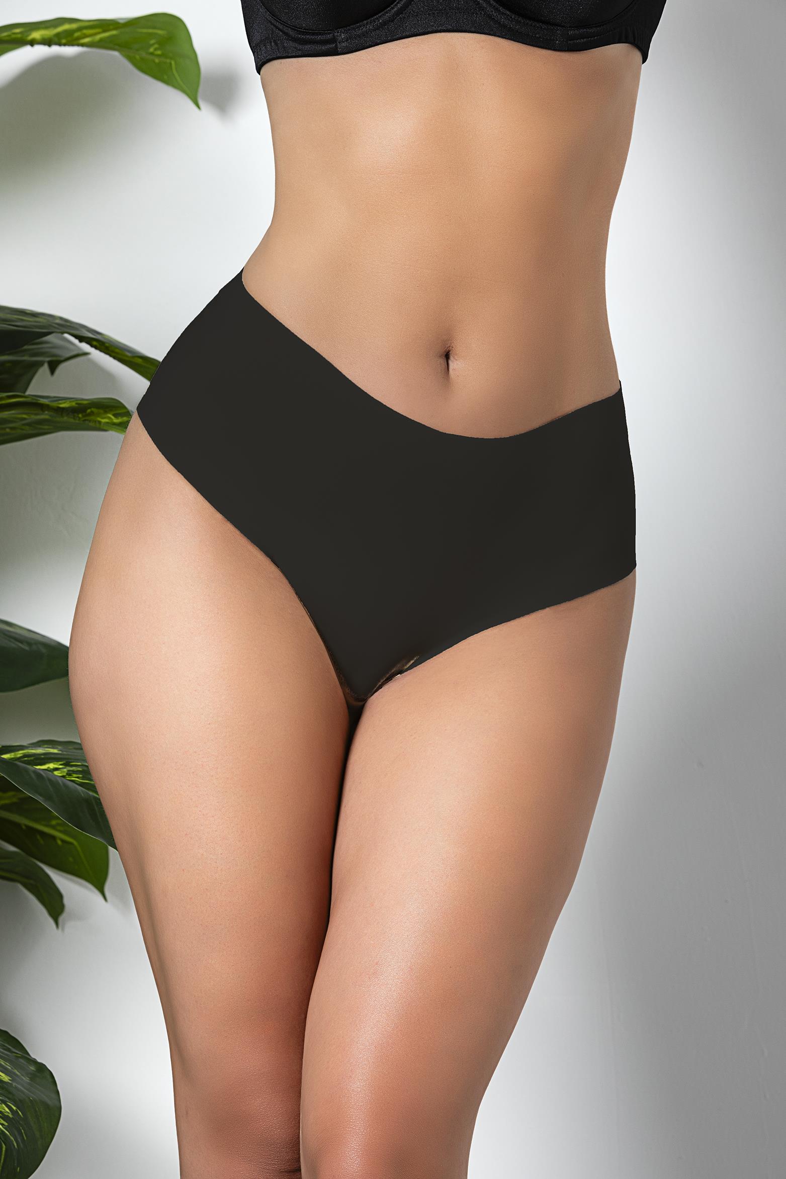 3'L PACKAGE VERIFIED, LOW, LASER CUT, HIGH BEL SLIP KÜLOT BLACK (MGP21263)