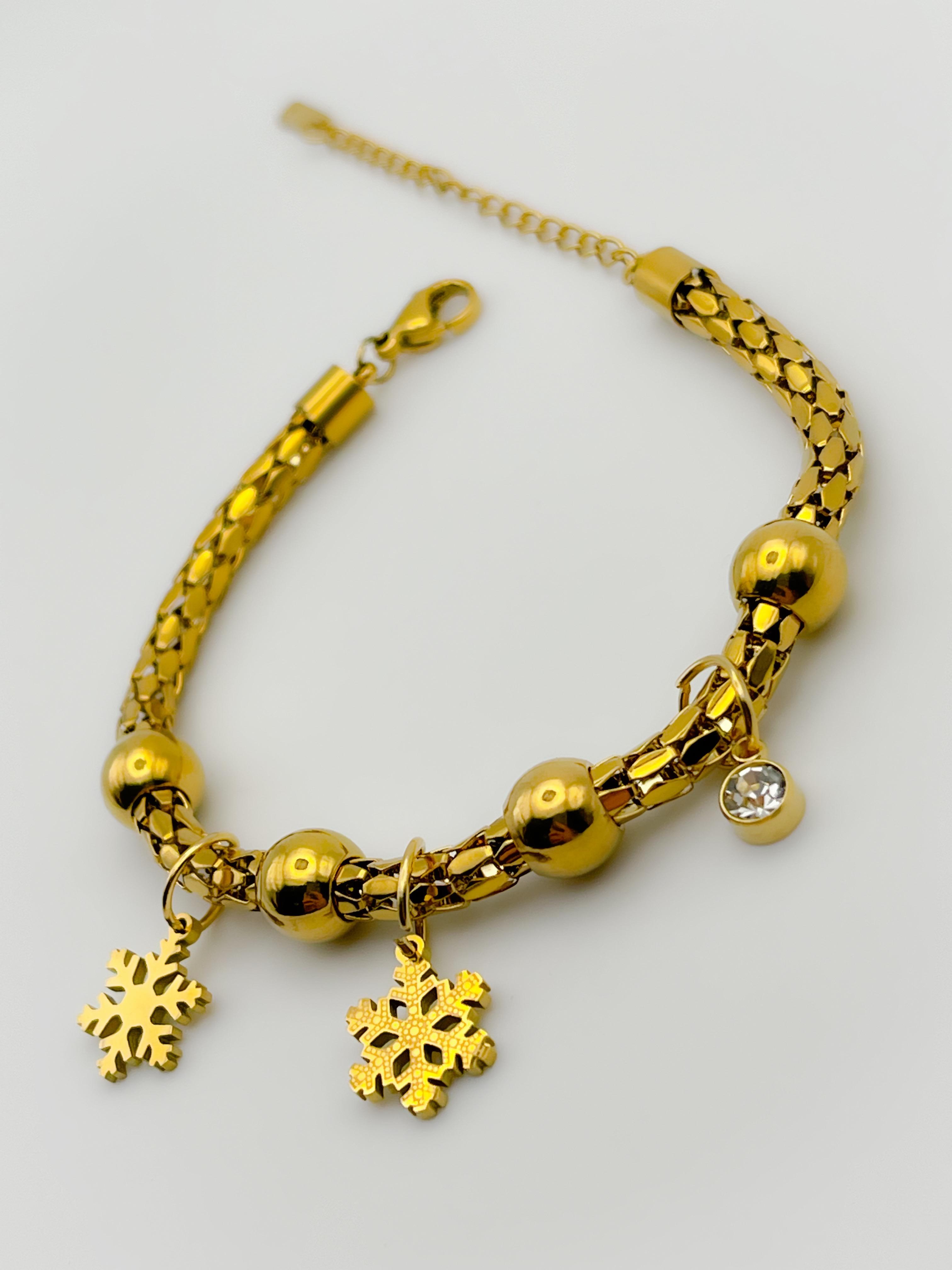 Çelik Bileklik Kar Tanesi Bileklik