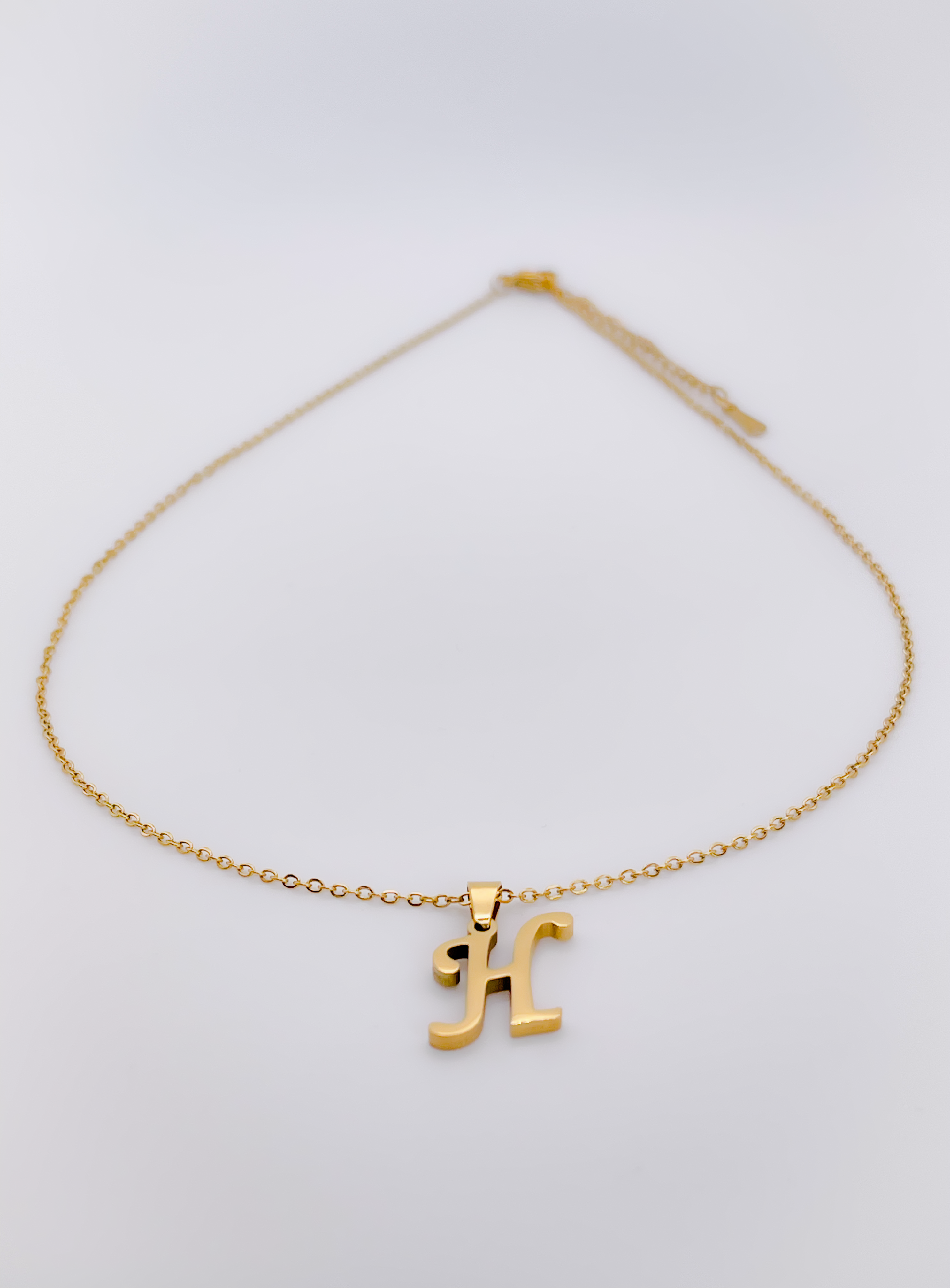 Çelik Kolye H Harfli Kolye