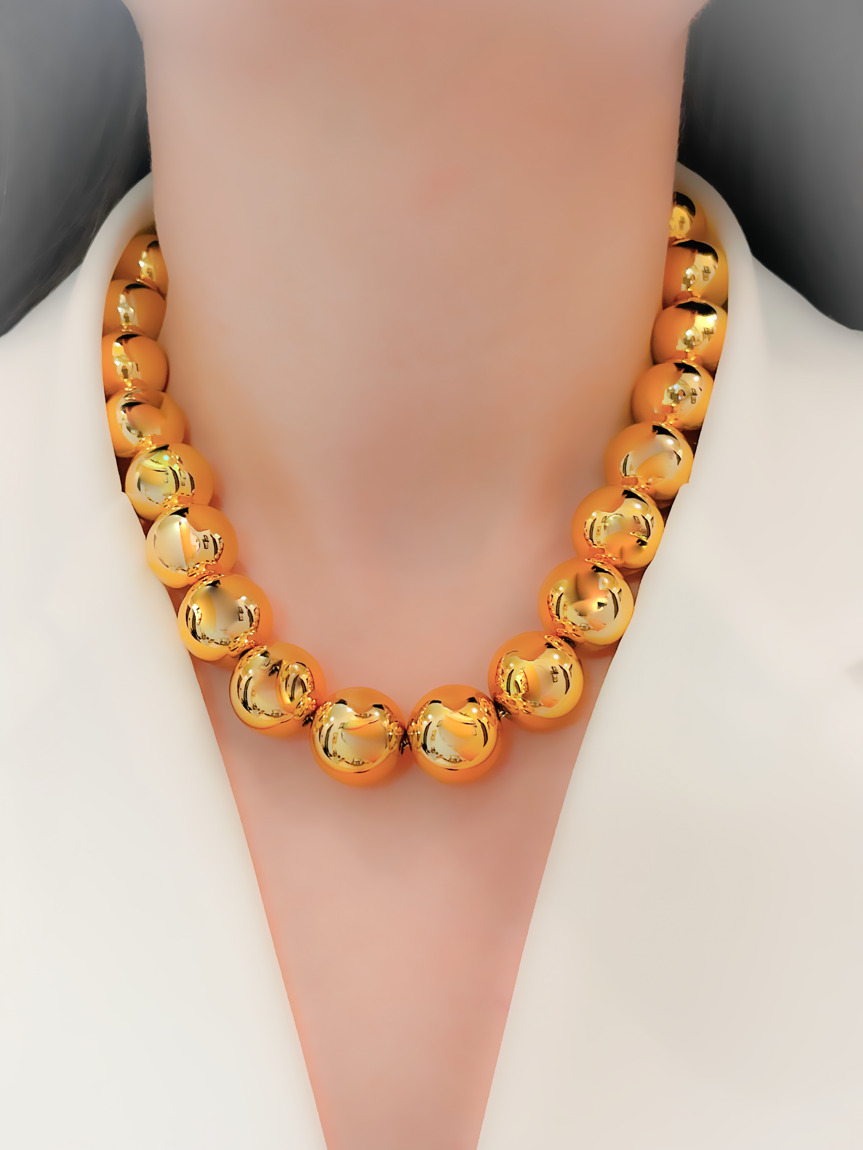 Çelik Kolye Şık Topçuk Kolye