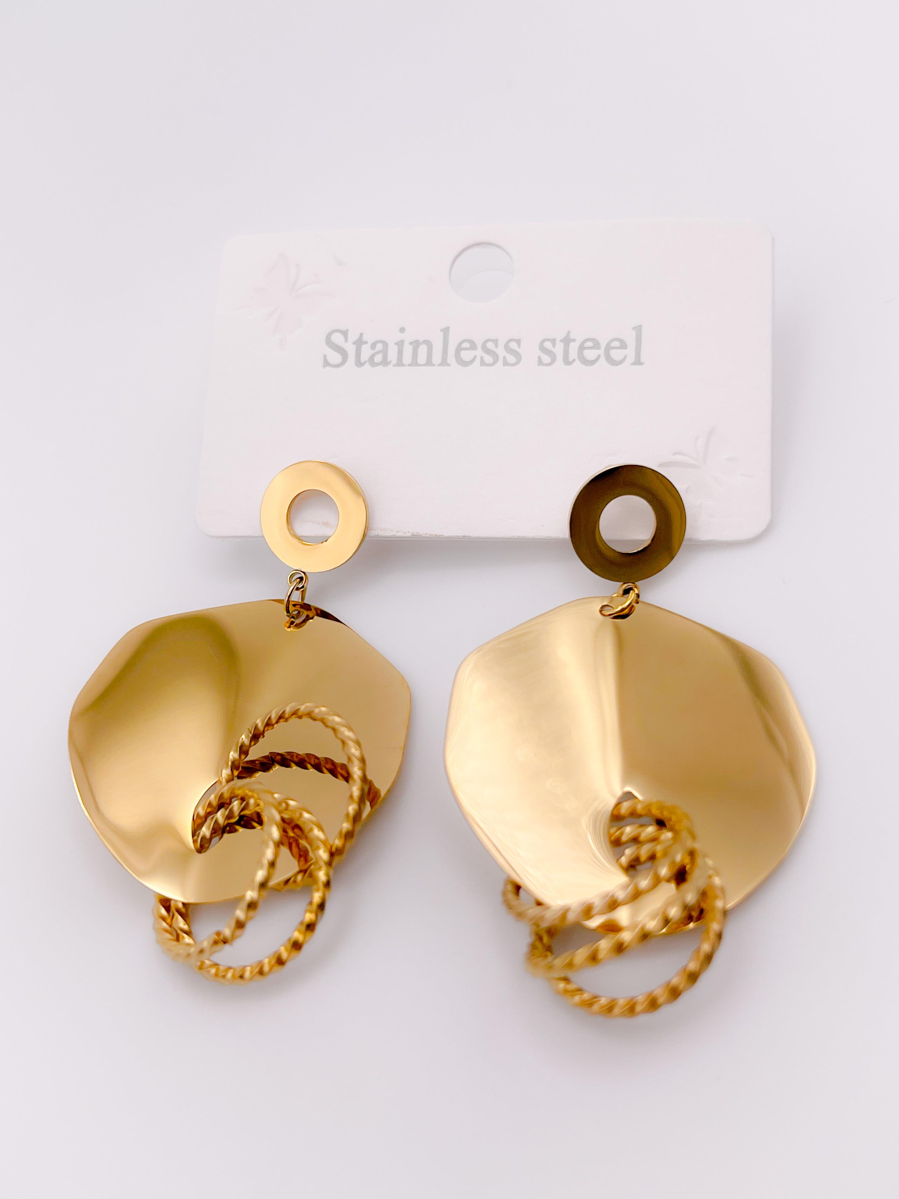 Çelik Küpe Vintage Küpe Tasarım Küpe