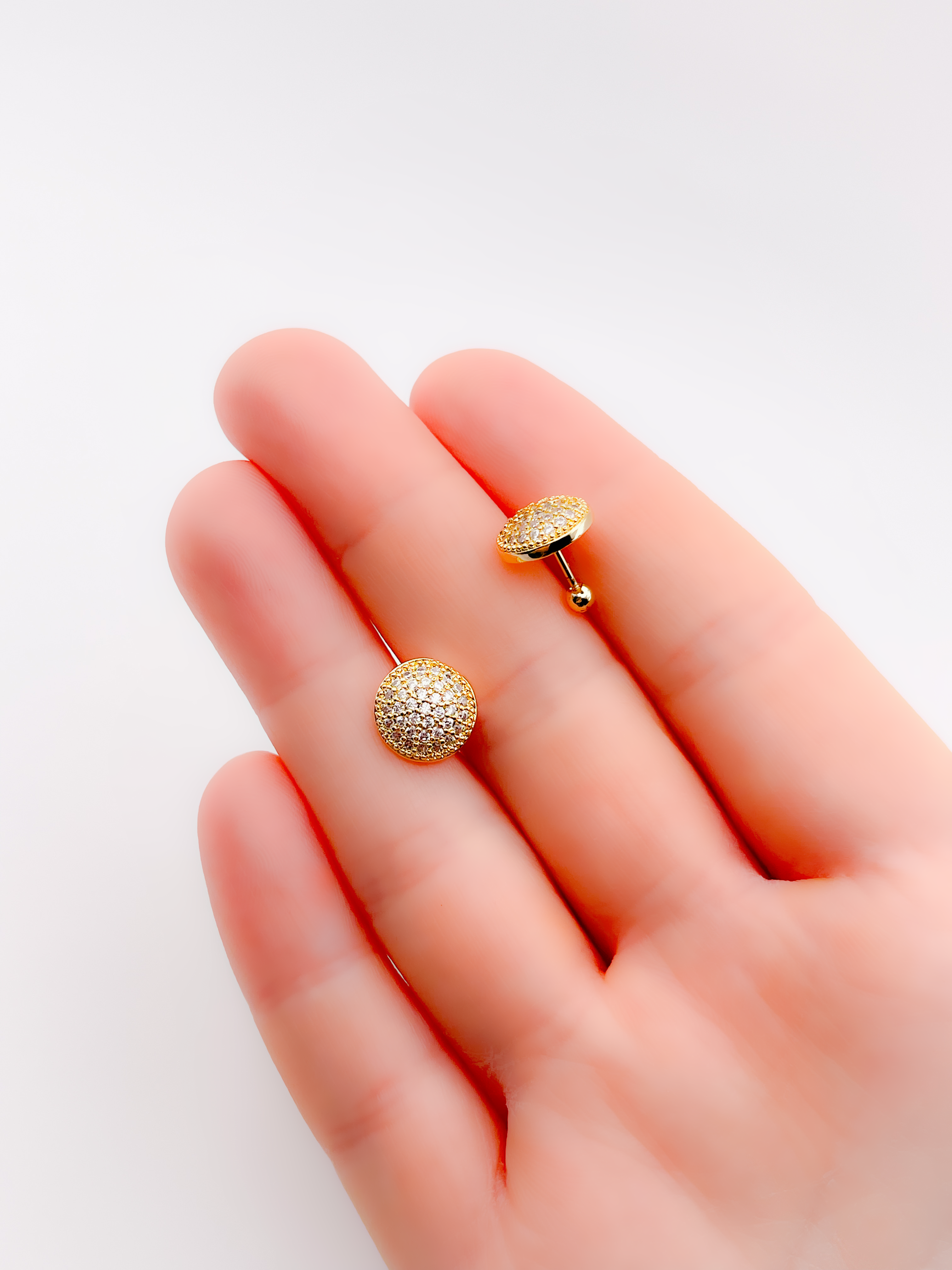 Cerrahi Çelik Piercing Full Zirkon Taşlı Daire Kıkırdak Helix Tragus Piercing(1adet)