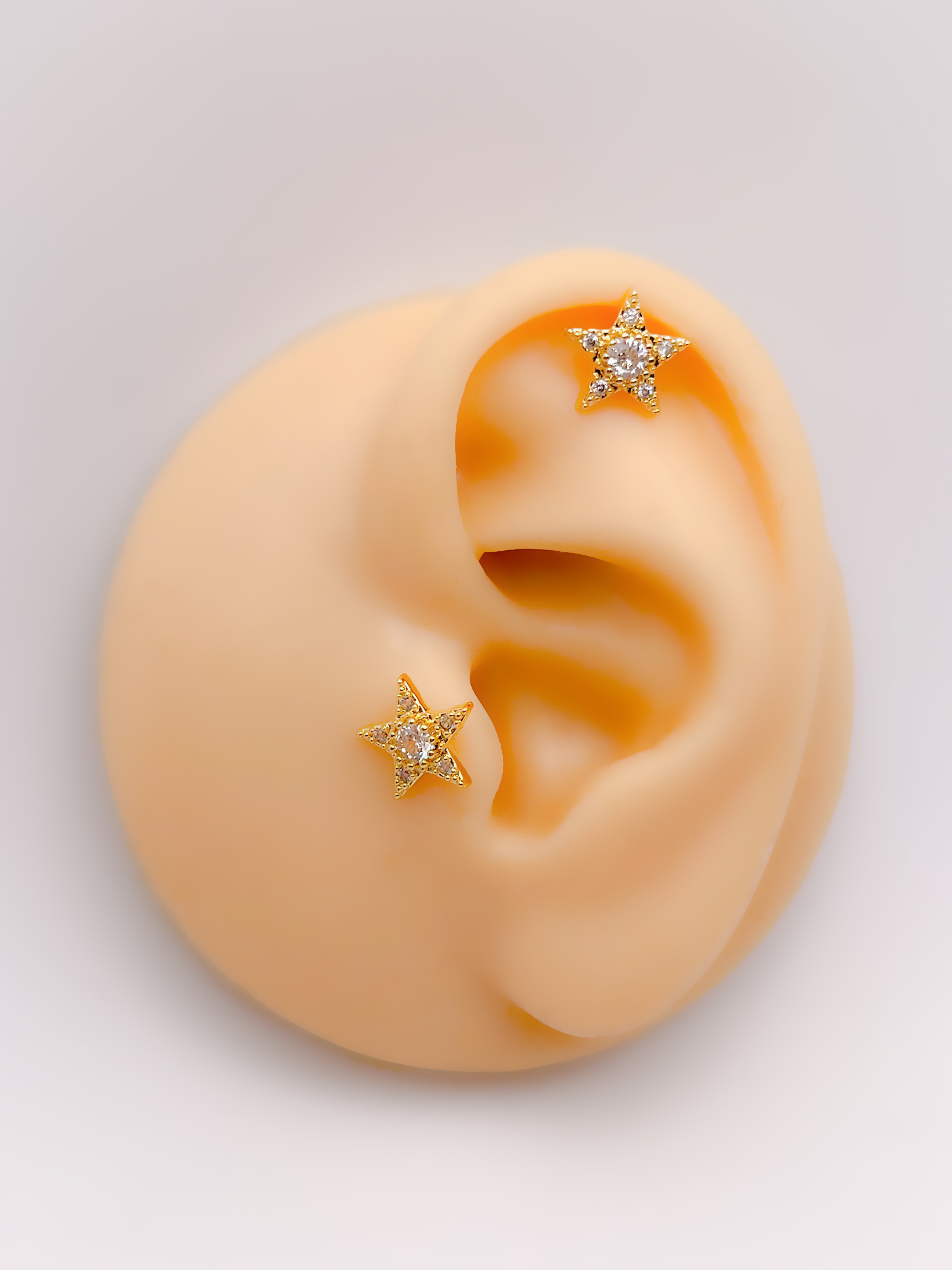Cerrahi Çelik Piercing Full Zirkon Taşlı Yıldız Kıkırdak Helix Tragus Piercing (1adet)