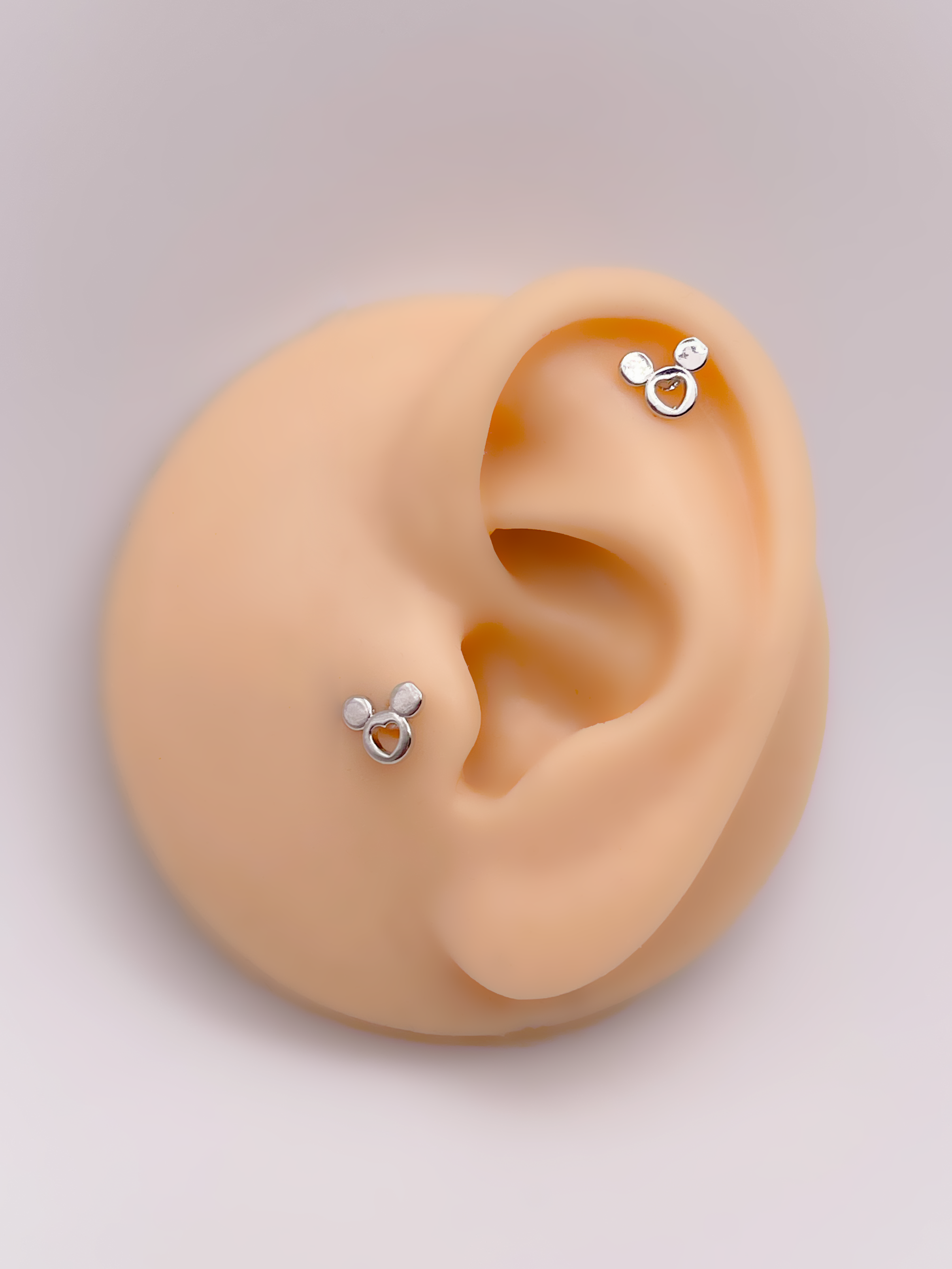 Cerrrahi Çelik Piercing ( Pirsing ) Fare Figürlü Tragus Helix Piercing (1adet)