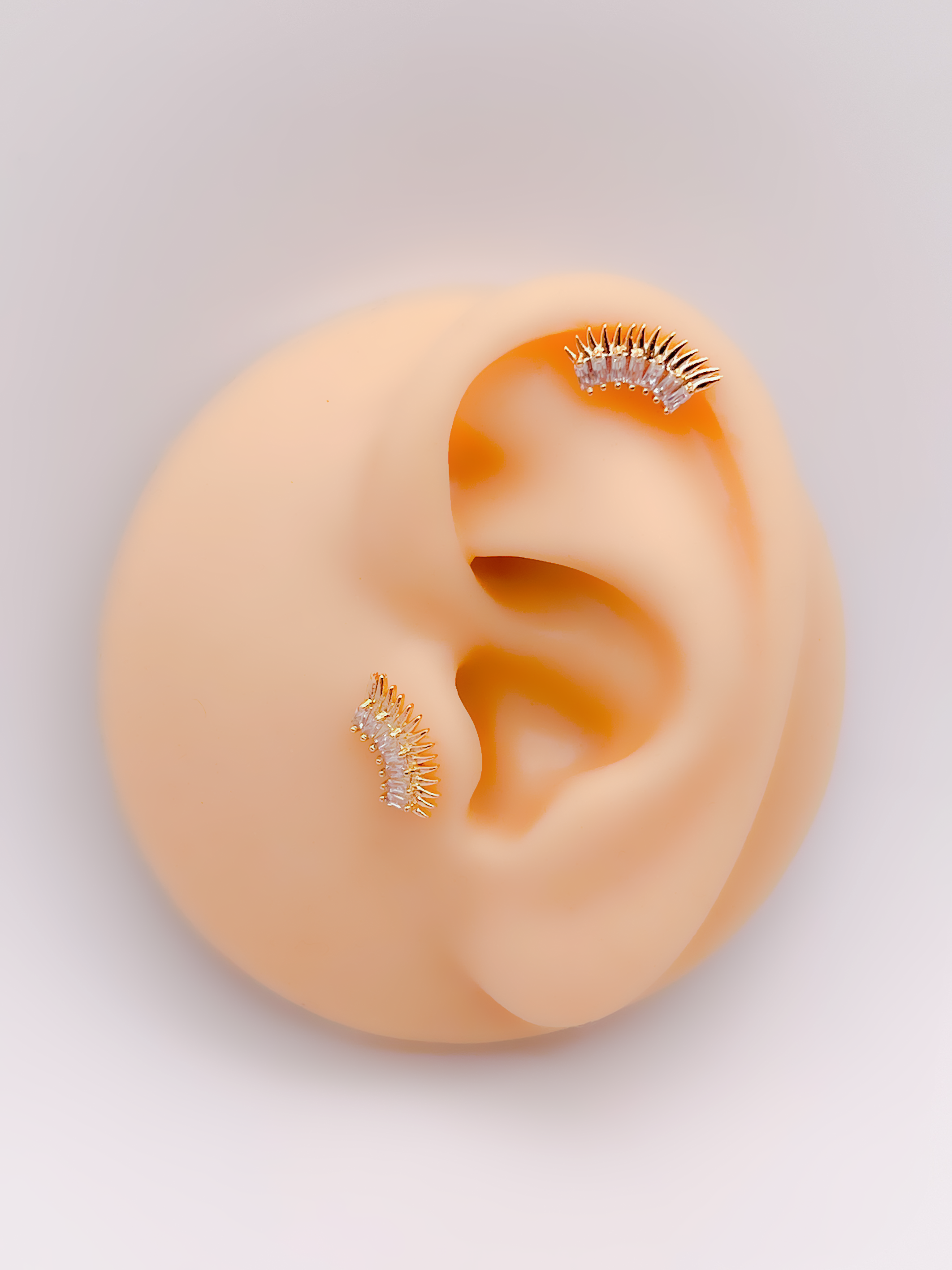 Cerrrahi Çelik Piercing ( Pirsing ) Zirkon Taşlı Kirpik Figürlü Tragus Helix Piercing (1adet)