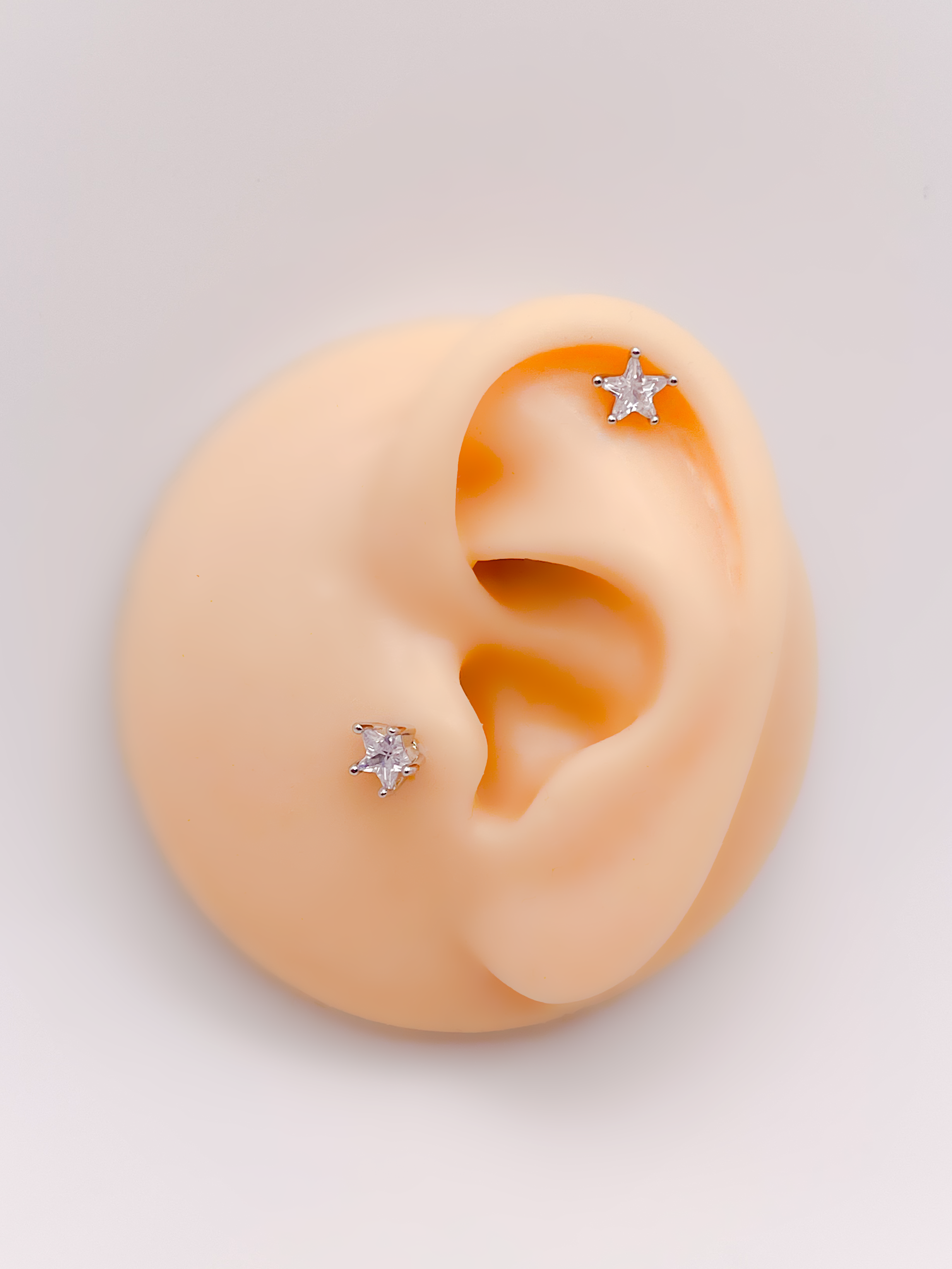 Cerrrahi Çelik Piercing ( Pirsing ) Zirkon Yıldız Tragus Helix Piercing (1adet)