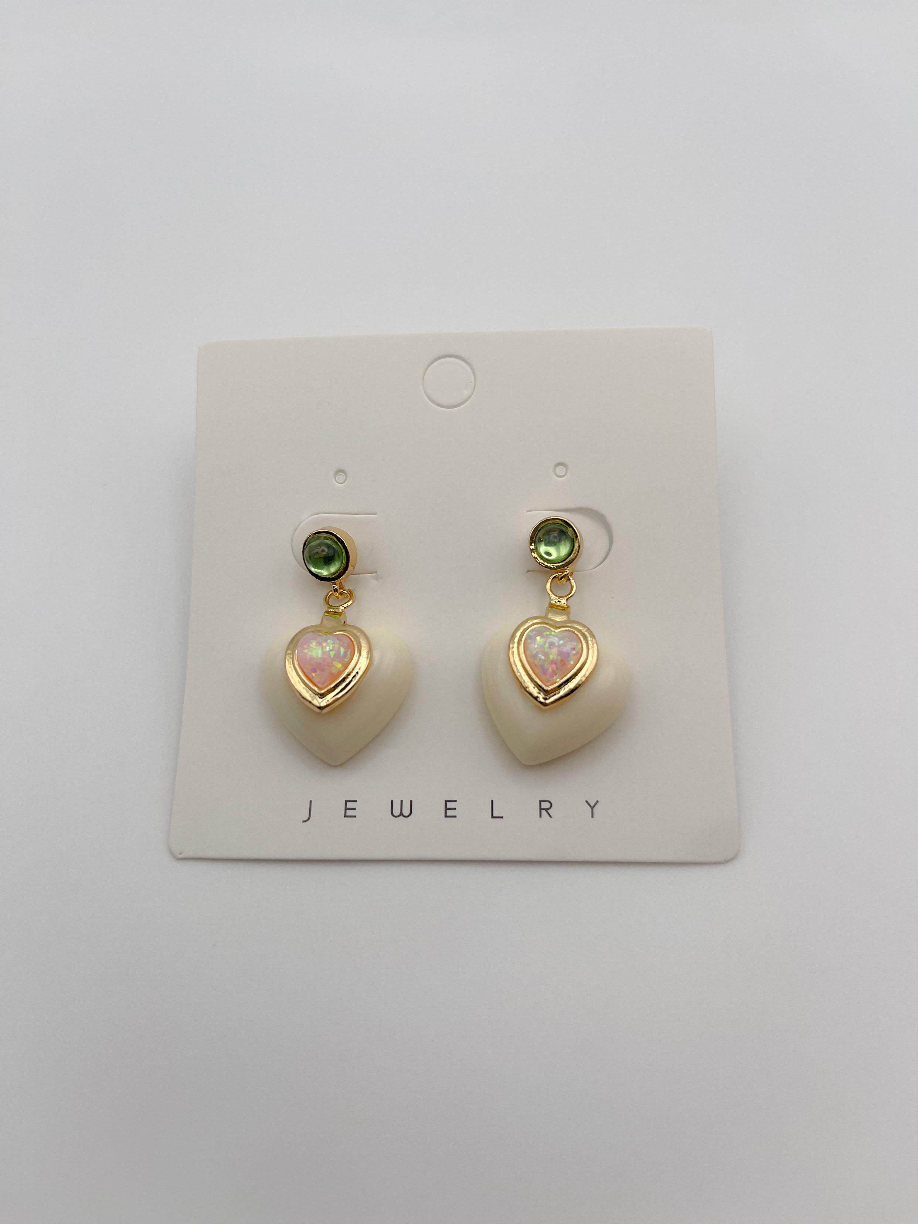 Özel Seri Küpe Kalp Küpe Kalpli Küpe Sallantılı Küpe