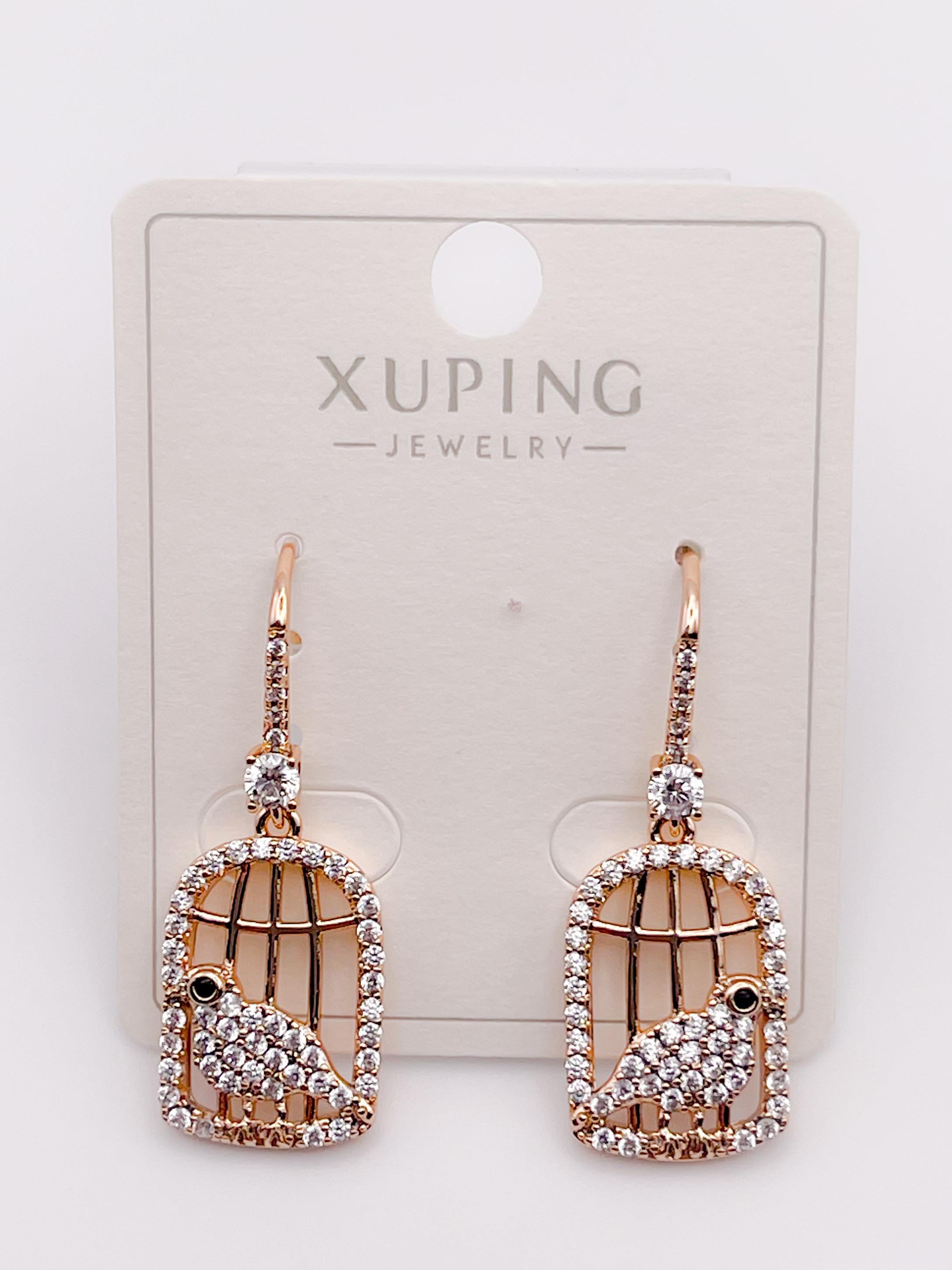 Özel Seri Küpe Taşlı Kafes Küpe