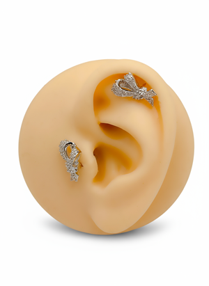 Cerrrahi Çelik Piercing ( Pirsing ) Tasarım Kalpli Tragus Helix Piercing (1adet)
