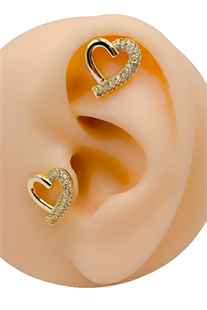 Cerrrahi Çelik Piercing ( Pirsing ) Tasarım Kalpli Tragus Helix Piercing (1adet)