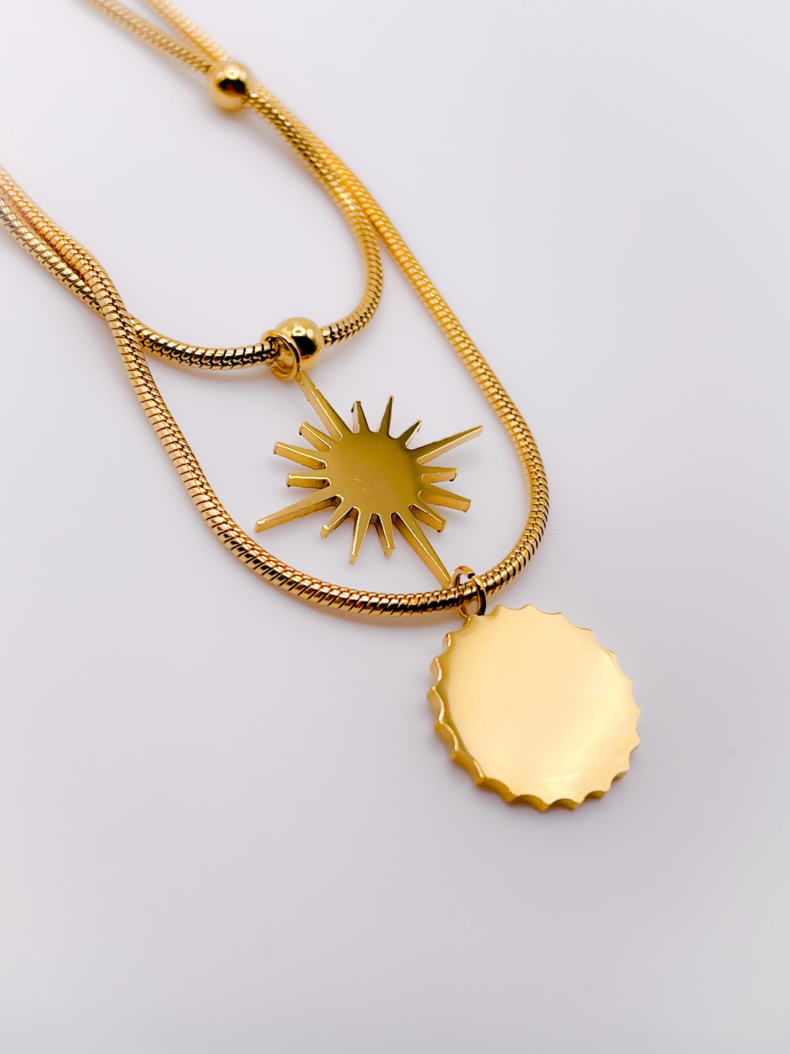 Çelik İkili Dorika  Kolye